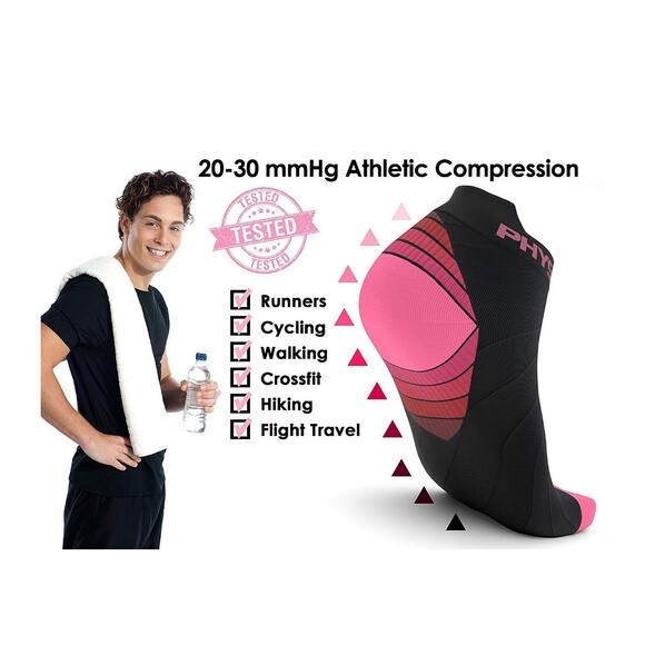 Physix Gear Plantar Fasciitis Compression Socks for Women & Men - Picture 4 of 4